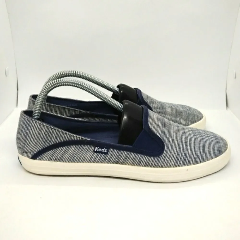 Keds Women's Casual Slip On Shoes Sneakers Size 9.5 Blue,‎ White